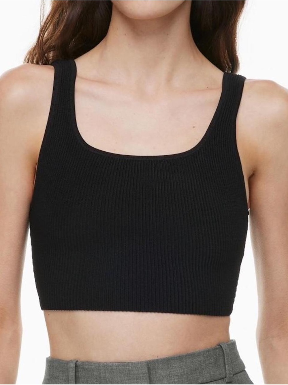 Aritzia Ribbed Square-Neck Crop Tank